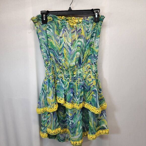 Ramy Brook Mick Dress Women’s Size M Strapless Tiered Floral Print NWT - Picture 3 of 11